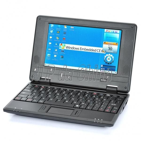 TFT de 7 "LCD Windows CE 6.0 Netbook - Preto